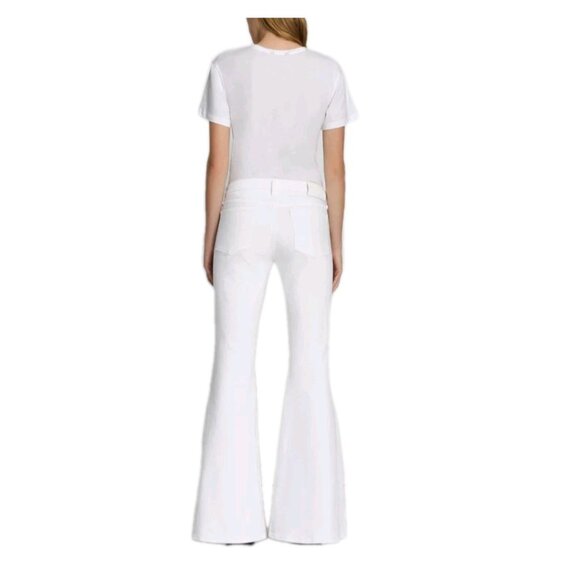 7 For All Mankind White Low Rise Flare Denim Womens Size 29 Jeans - Picture 4 of 9